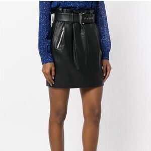 Michael Kors Faux Leather Paper bag Skirt